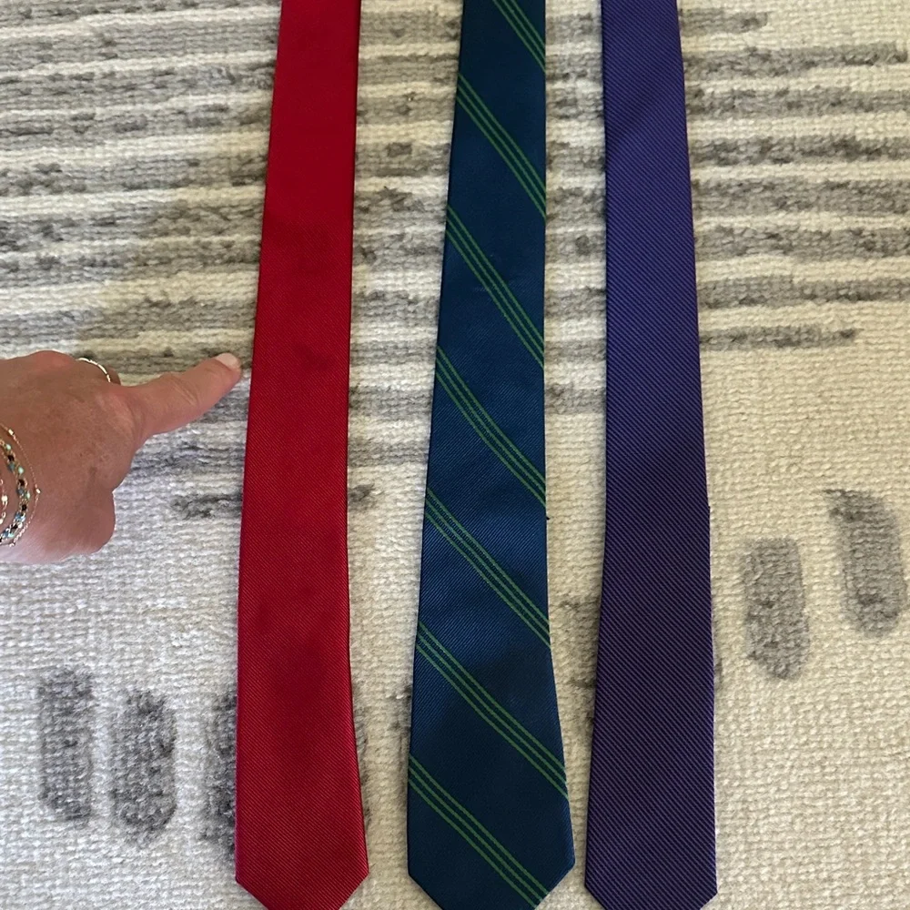 Classic Red, Green/blue, and Purple Crewcuts Tie Set